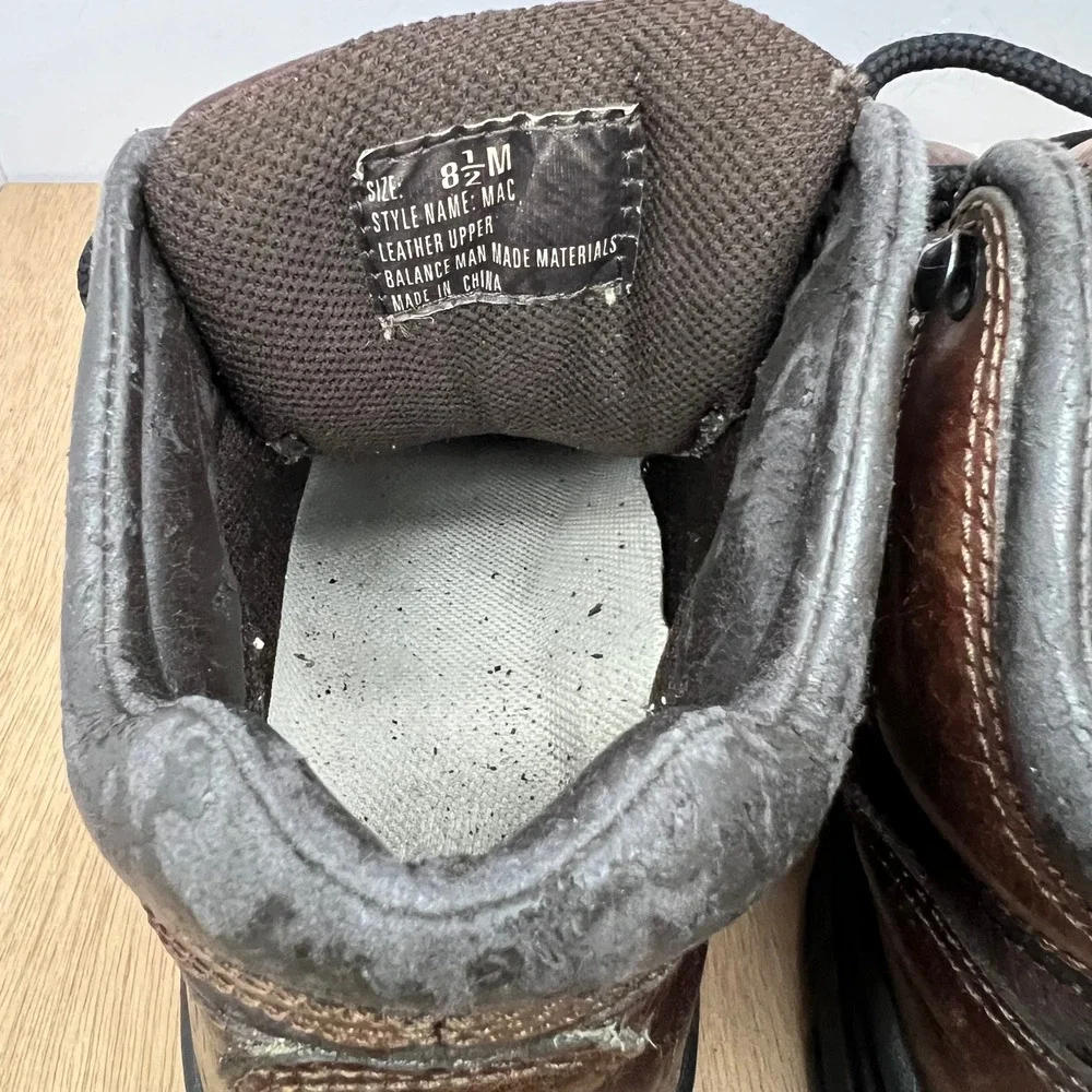 GBX Mac Extreme Series Leather Boots Mens 8.5 Brown Lug Sole Hiking Work 3290